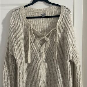 Light gray Aerie oversized sweater